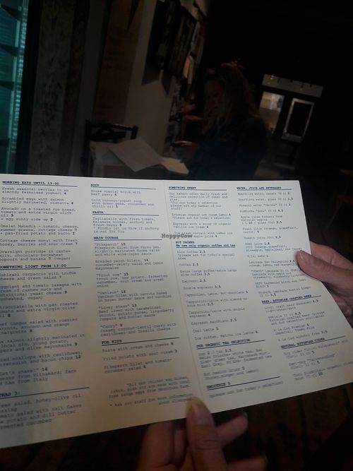 Menu at Mahedik in Parnu