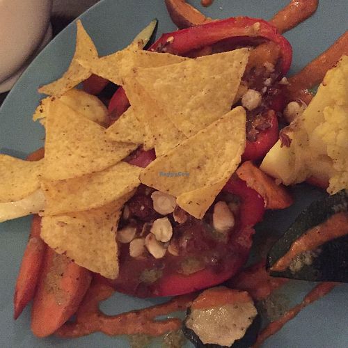 Stuffed pepper at Vegane Glorie in The Hague