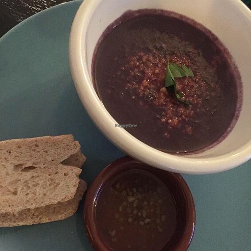 Purple carrot soup with coconut 💜 at Vegane Glorie in The Hague