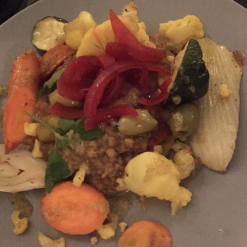 Vegetables pancake with lentils  at Vegane Glorie in The Hague