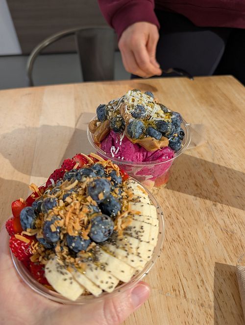 I Like it SLO (front), the 50/fifty  (back) at The Acai Project in San Luis Obispo