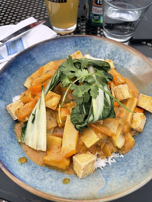 Thai curry  at Masa's Bar & Grill in Sun Peaks