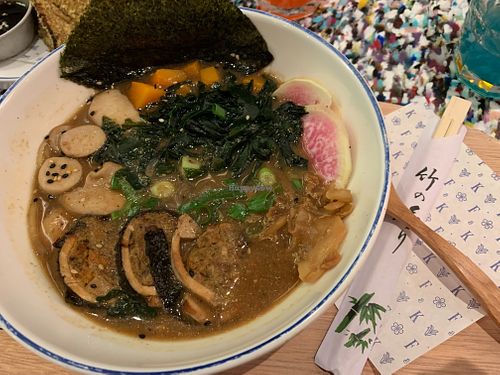 Ramen at Flax & Kale in Madrid
