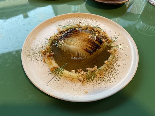 Mashed potatoes with kombu and crushed peanut   at KLE in Zurich