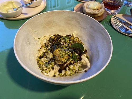 Pasta with mushroom and white sauce    at KLE in Zurich