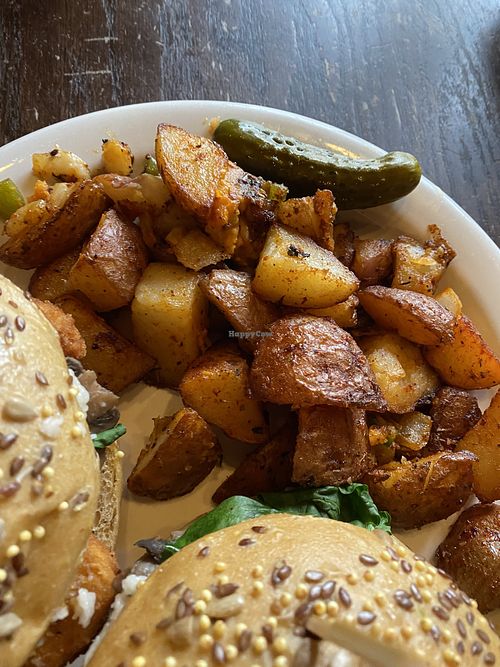 Vegan home fries  at Toast Coffeehouse in Patchogue