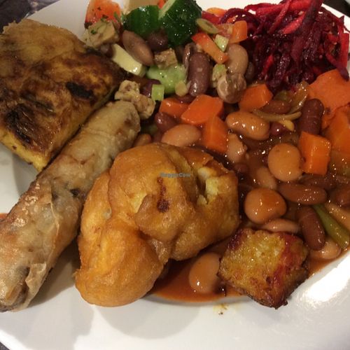 Buffet plate at Loving Hut - Na Porici in Prague