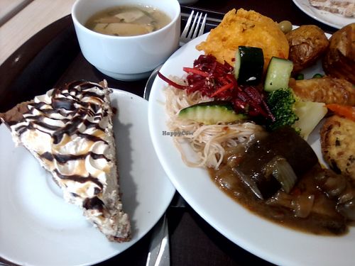 Buffet, soup and banofee pie at Loving Hut - Na Porici in Prague