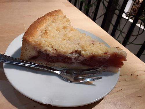 Strawberry cake. at Loving Hut - Na Porici in Prague