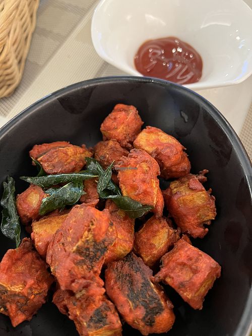 Tulasi 65 fish. 7/10  at Bazil Kitchen in Central Singapore