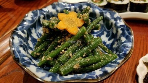 green beans side dish at Itadakizen in London