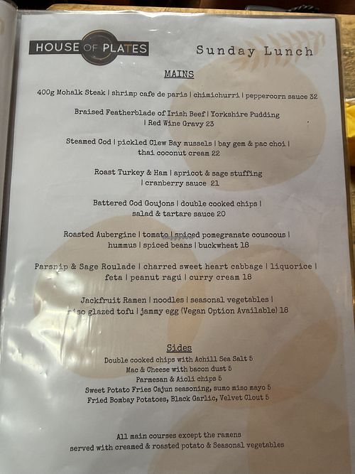   at House of Plates in Castlebar