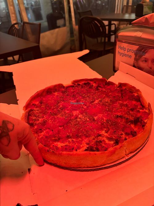 With finger for deepness check  at My Pi in Chicago