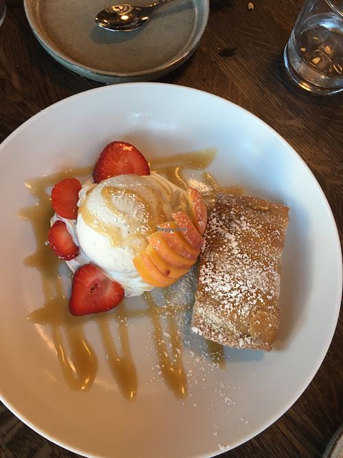 Peach pie. So amazing at Spirit Elephant in Winnetka