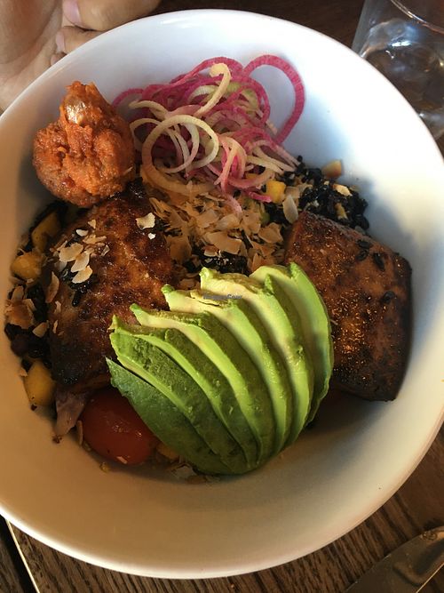 Forbidden bowl+ a buffalo cauliflower  at Spirit Elephant in Winnetka
