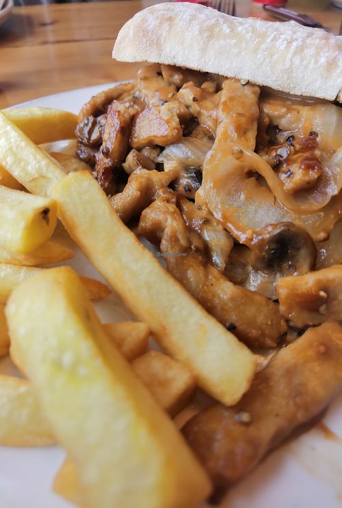 Fake steak ciabatta at Kelly's Diner in Letterkenny