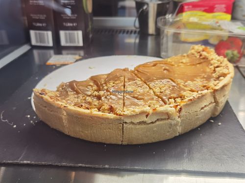 Apple tart and caramel topping at Kelly's Diner in Letterkenny