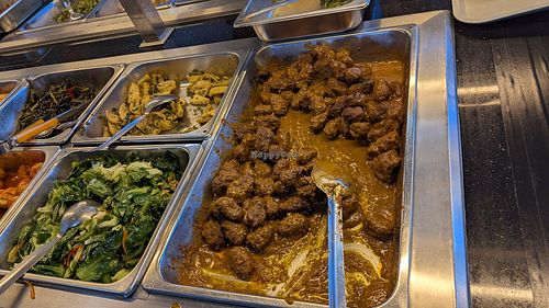 Mock meat and veggies at Restaurant Bumi Maitri - Depot Vegetarian Food in 