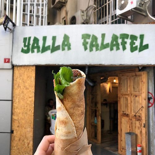 hello at Yalla Falafel in Istanbul