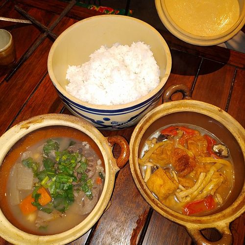 Lovely cooked dishes at Liu Riu in Hanoi
