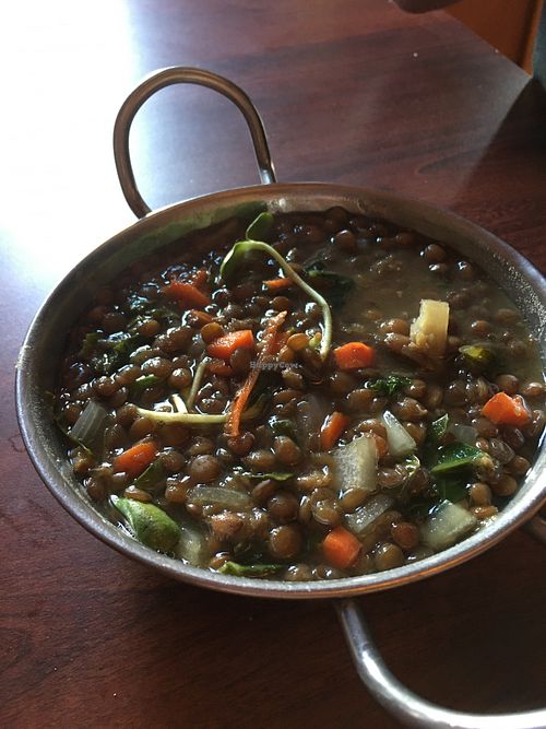 Vegan lentil soup at Chef Brooke's Natural Cafe in Fort Myers