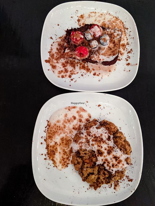 Brownie and cookie for dessert at Terron at Terron in Philadelphia