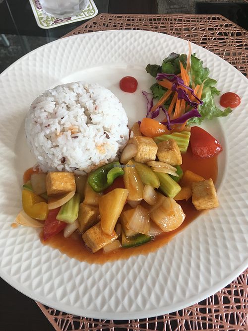 Fried Tofu sweet and sour - 70B at 77 House's Wine Coffee & Foods in Mae Hong Son