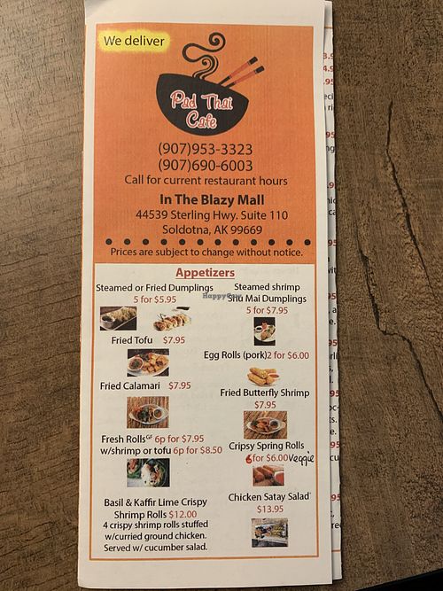 Apps at Pad Thai Cafe in Soldotna