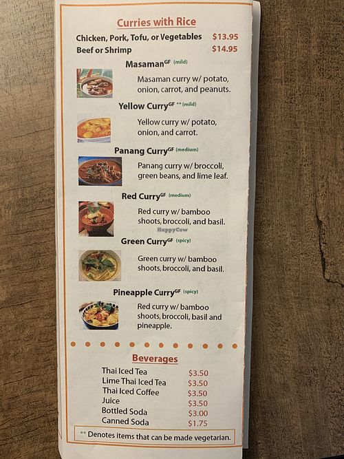 Curries at Pad Thai Cafe in Soldotna