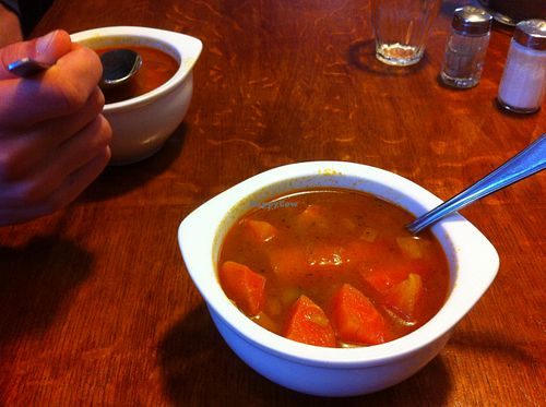 starter - carrot soup (looks simple but was super tasty.. special spices???) at De Klinker in Nijmegen
