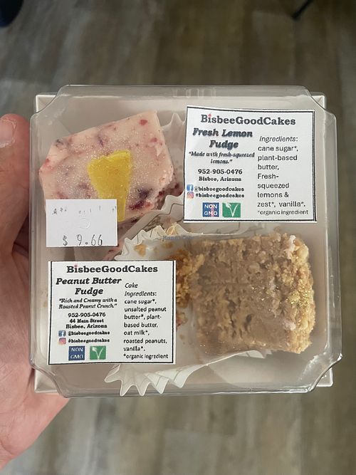 Vegan Fudge! at Bisbee Good Cakes in Bisbee