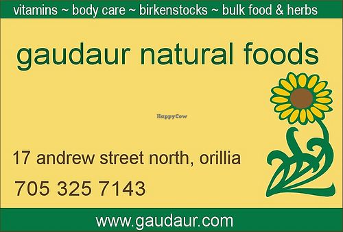  at Gaudaur Natural Foods in Orillia