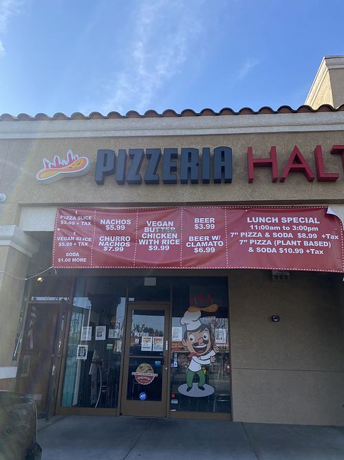 Exterior with New Options Available (Not Fully Vegan)  at Pizzeria Halt in Modesto
