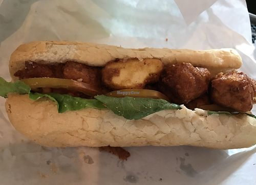 Southern Fried Po’Boy - the bun was tragic   at Seed in New Orleans