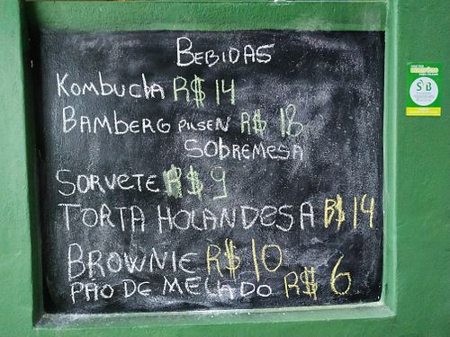 Price board. at Vizu Veg - Food Truck in Sorocaba