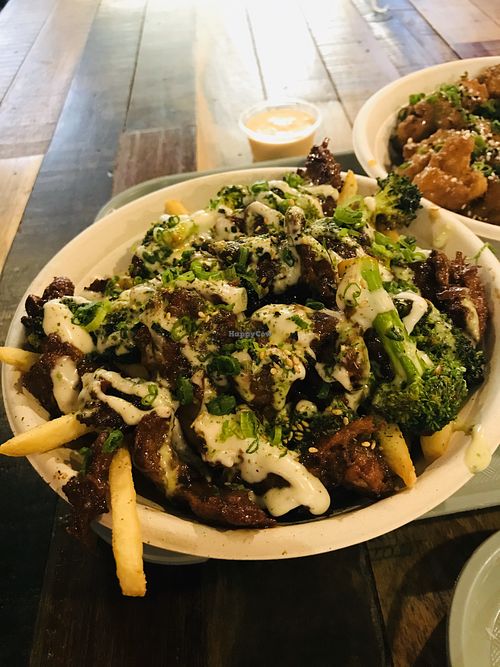Beef Broccoli Fries at Naughty Panda in Santa Ana