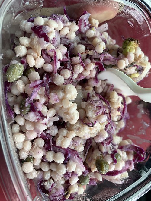 Cous cous from tom cats kitchen with romanesco cauliflower  at Brewing Good Coffee Company in Savage