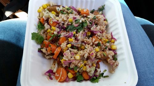 Tamari Stir Fry. Delicious! at Bliss Cafe in San Luis Obispo