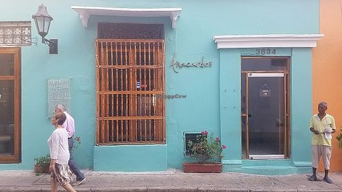 outside at Anacardos in Cartagena