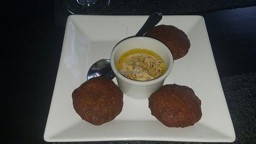 lentil croquettes at Anacardos in Cartagena