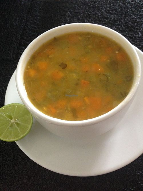 Soup of the day at Anacardos in Cartagena