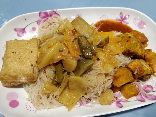 Economic bee hoon with curry vegetables at Healthy Vegetarian 健康素食 - Amoy Food Centre in Central Singapore