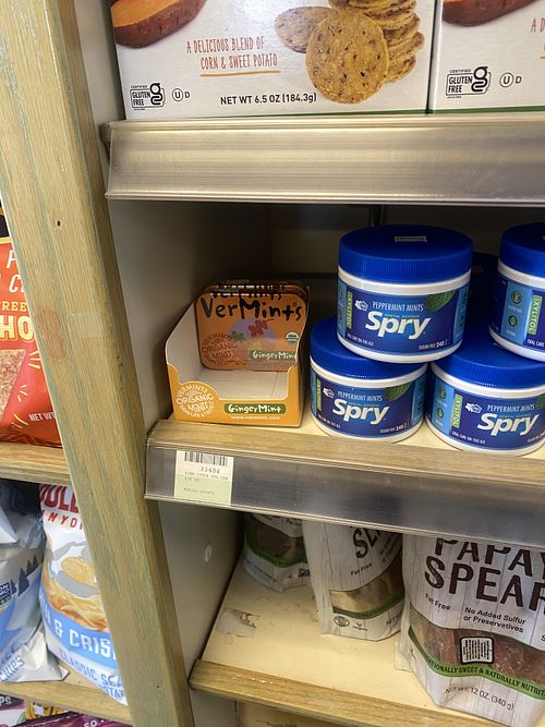 Ginger Mints Spotted Today…   at Cornucopia Natural Foods in Modesto