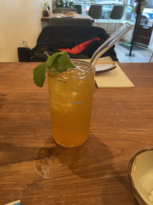  Yuzu iced tea - perfect fit for the sushi at Vegan Sushi Bar - Kinkerstraat in Amsterdam