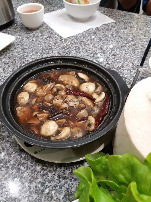 Mixed mushroom in pot at Loving Hut in Bankstown