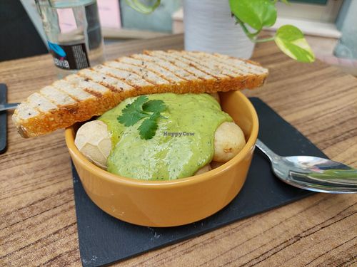 Papas with avocado mojo at Avocadisimo in Gran Canaria