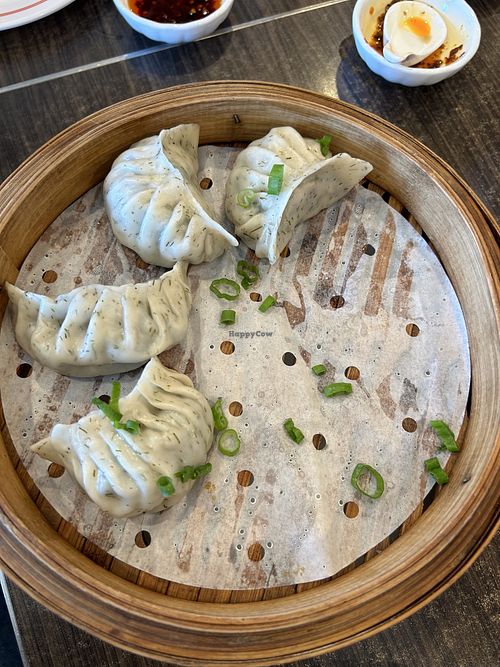 Vegan dumplings - very good.   at Journey To The Dumpling in Elk Grove