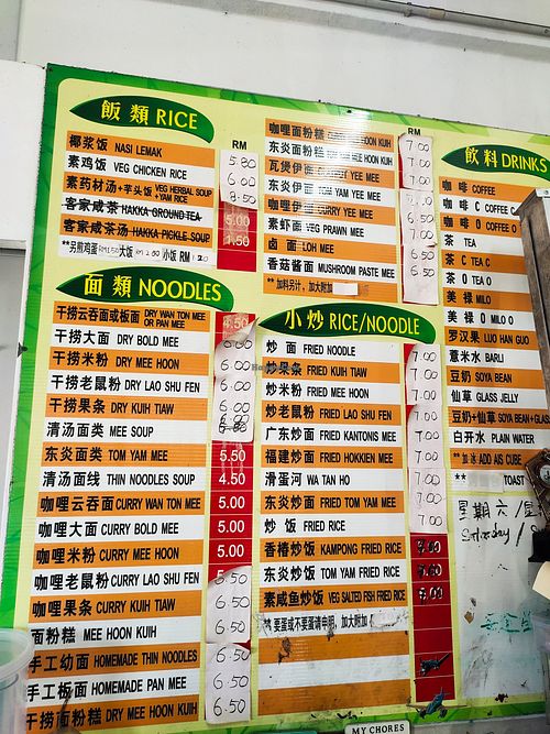 Menu at Lu Gem Xiang 绿根香素食栈 in Kluang