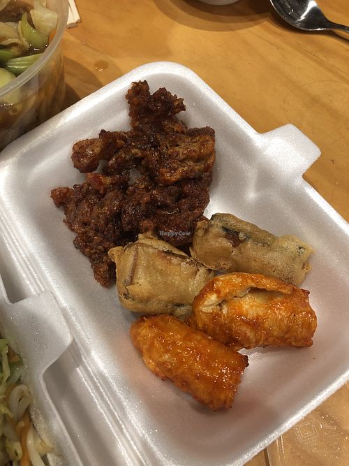 Assorted deep fried $2.5 at Travelers Palm Vegetarian in Central Singapore