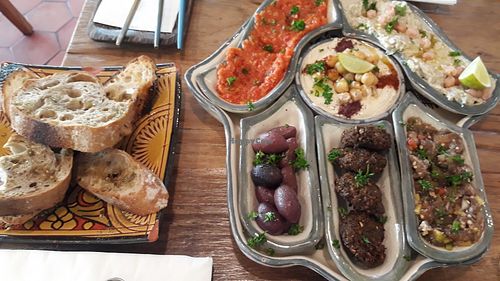 Fatima's Hand with extra falafel at Indigo - Hin Kong in Koh Phangan